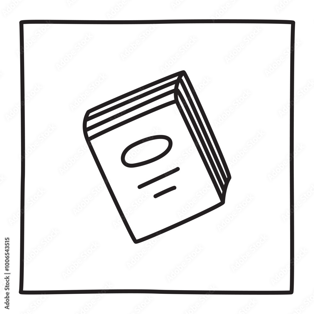 Doodle book icon hand drawn with thin line in minimalistic style. School, college education symbol. PNG isolated on transparent background and vector illustration Doodle book icon hand drawn with thin line in minimalistic style. School, college education symbol. PNG isolated on transparent background and vector illustration