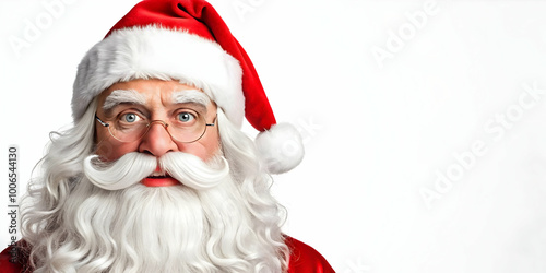 3D Santa Baking Cookies with Kids: Candid Shot of Joyful Moments, Flour, and Laughter on Isolated White Background