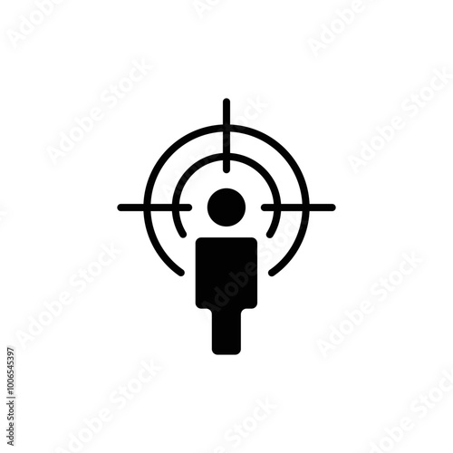 Gunpoint Icon - Silhouette with Target Scope Design