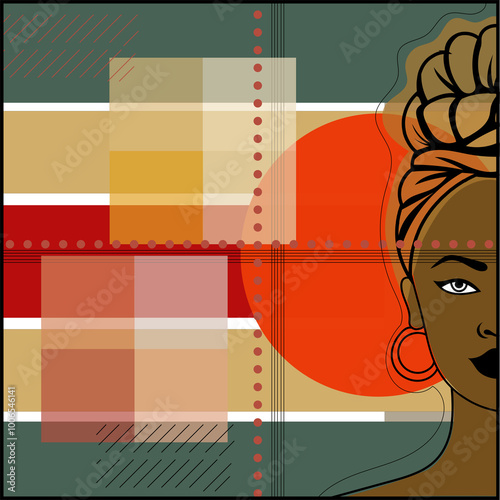 woman face with background