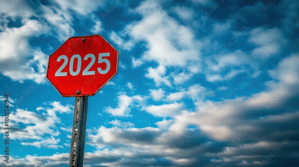 A red road sign with the numbers A red road sign with the numbers