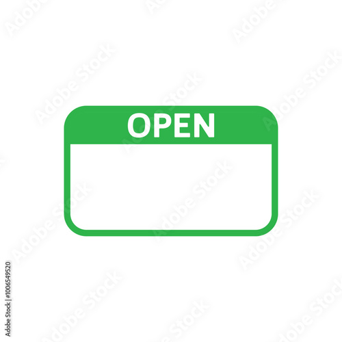 Open Sign Template - Customizable Blank Design for Business and Hospitality photo