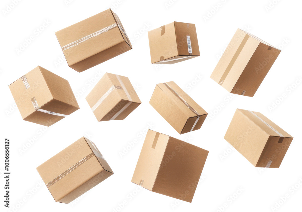 PNG Delivery boxes background cardboard floating. PNG Delivery boxes background cardboard floating.