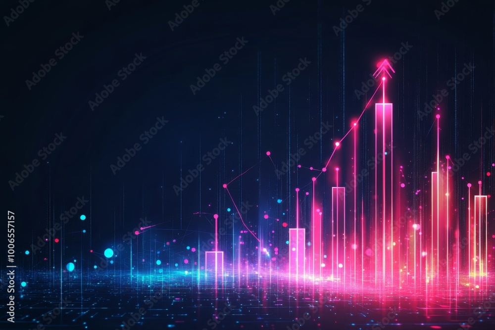 Abstract Neon Growth Chart Abstract Neon Growth Chart
