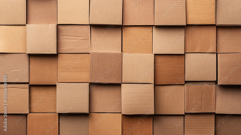 Assorted Cardboard Boxes Background Assorted Cardboard Boxes Background