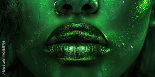 Disgust (Green): A curled lip or raised eyebrow, indicating revulsion or disdain photo