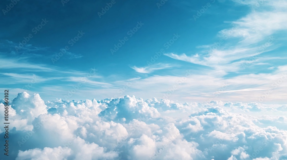 Beautiful Blue Sky with White Clouds Beautiful Blue Sky with White Clouds