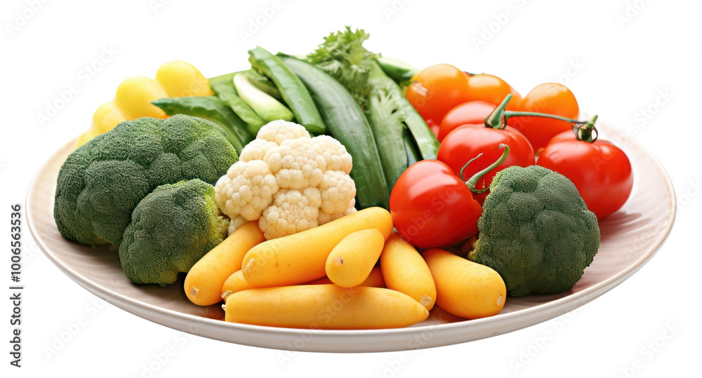 PNG Mix vegetables on plate cauliflower fruit plant. PNG Mix vegetables on plate cauliflower fruit plant.