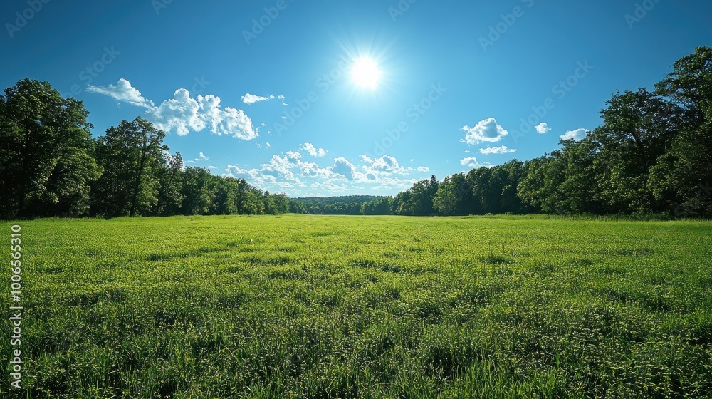 Fototapeta premium Sunny Meadow Landscape