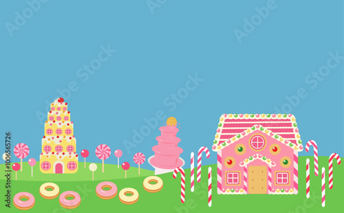 お菓子の世界の風景