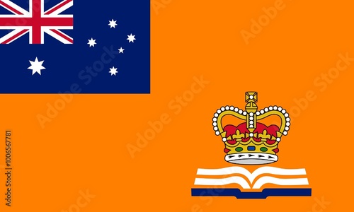 Flag of the Grand Orange Lodge of Australia. Illustration. Religion