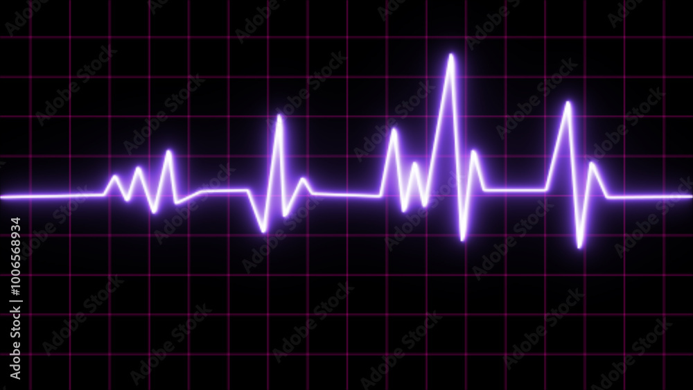 Heartbeat vector icon.Pink line sound wave equalizer. animated background. Heartbeat vector icon.Pink line sound wave equalizer. animated background.