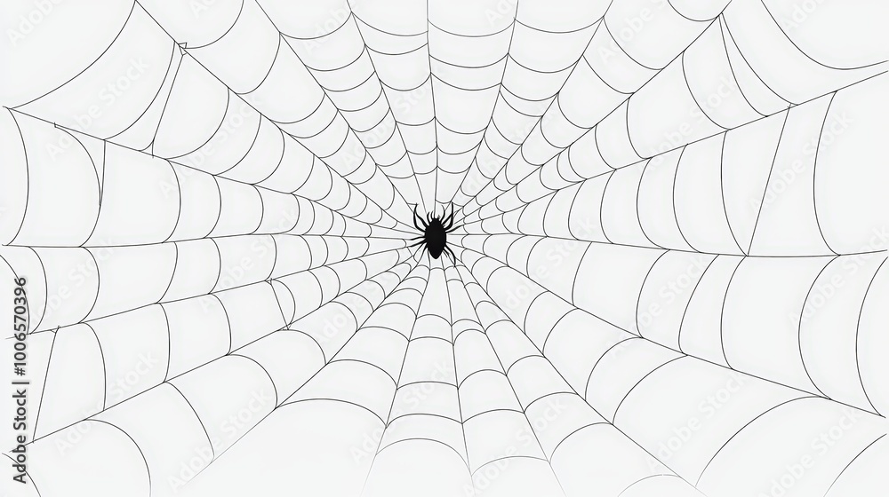 Obraz premium Spider web with a spider