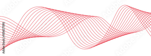 Abstract background with striped ribbons vector background with lines. wave shape is clearly visible and has smooth curves to represent different sounds. Modern technology background, wave design.