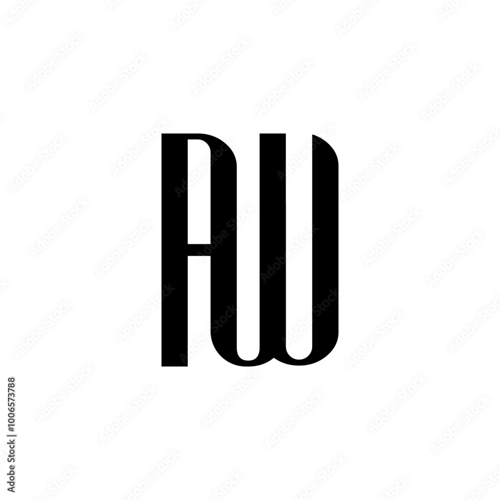 initial two letter aw logo unique initial two letter aw logo unique