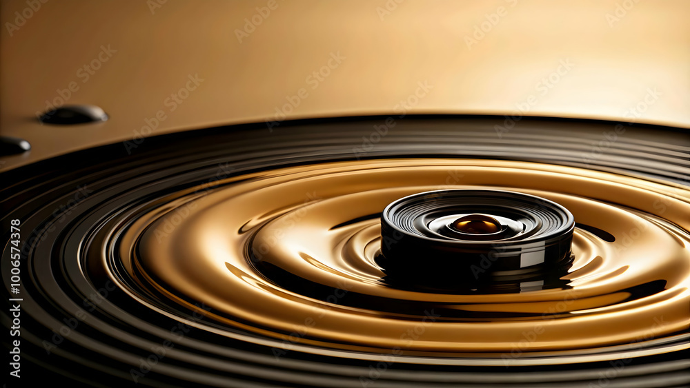 Macro Shot of Glossy Surface with Ripple Effects Representing Policy Impact - Interconnected Consequences on Dark Background with Copy Space for Emphasis Macro Shot of Glossy Surface with Ripple Effects Representing Policy Impact - Interconnected Consequences on Dark Background with Copy Space for Emphasis