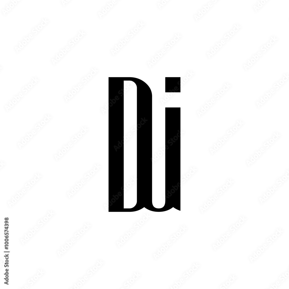 initial two letter di logo unique initial two letter di logo unique