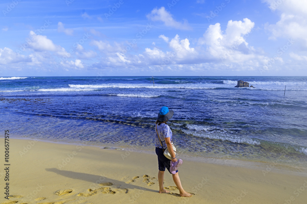 Footprints in the sand, on a tropical beach. Footprints in the sand, on a tropical beach.