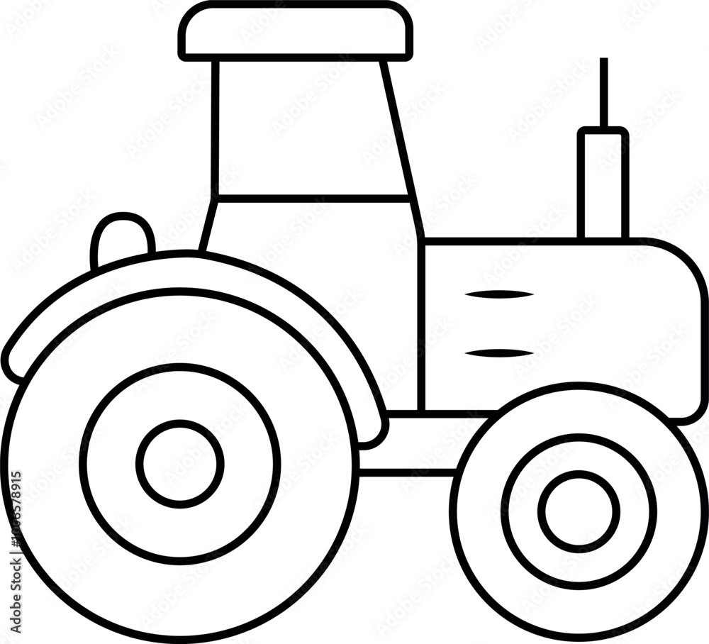 Fototapeta premium Engaging Tractor Coloring Pages for Kids' Creative Learning and Fun