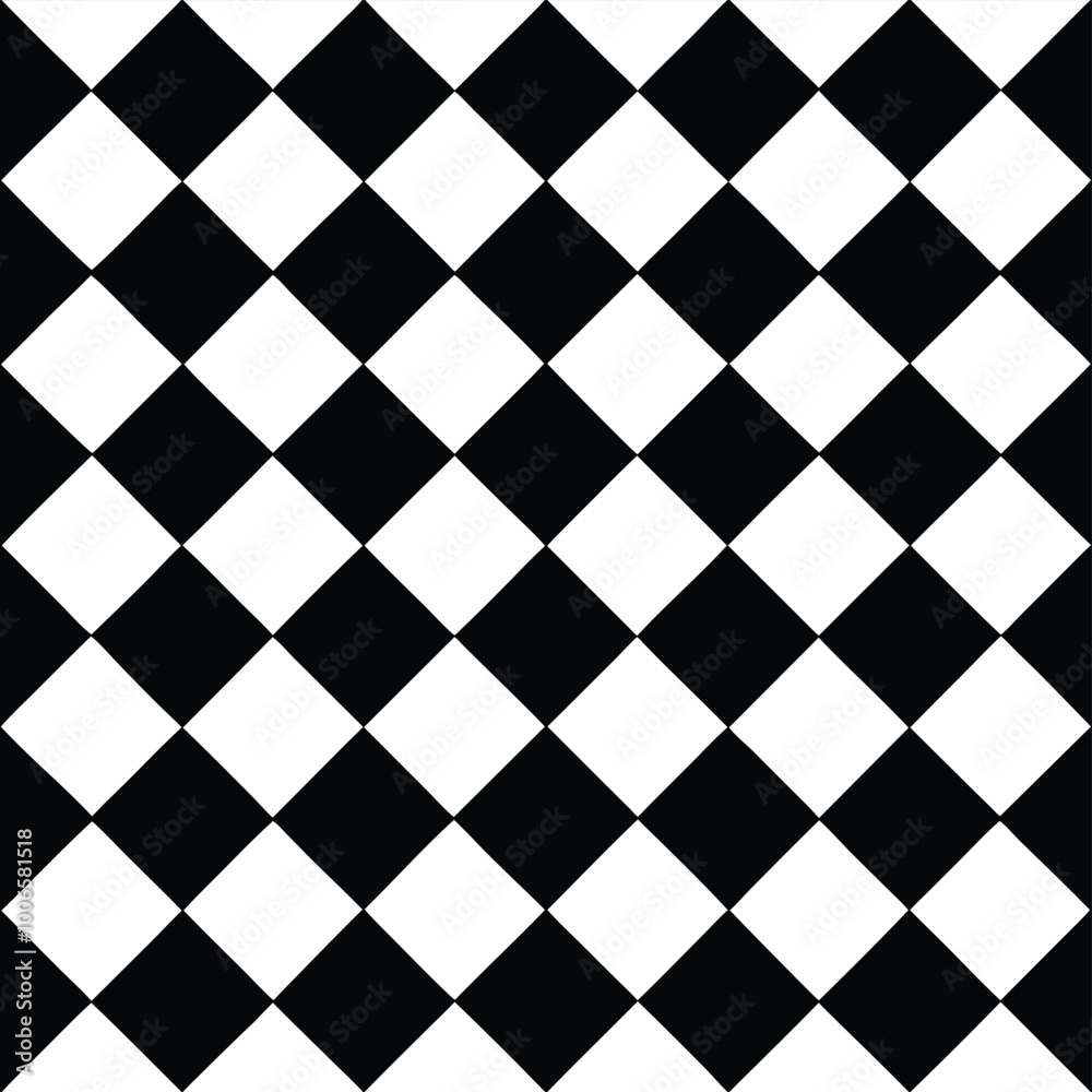 black and white pattern chess pattern  board seamless geometric illustration