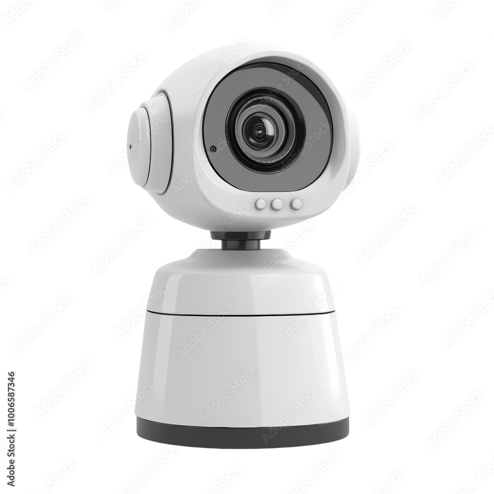Smart camera with sleek design, isolated white background, transparent background. Smart camera with sleek design, isolated white background, transparent background.