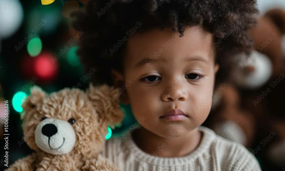 Children Night With Teddy Bear Children Night With Teddy Bear
