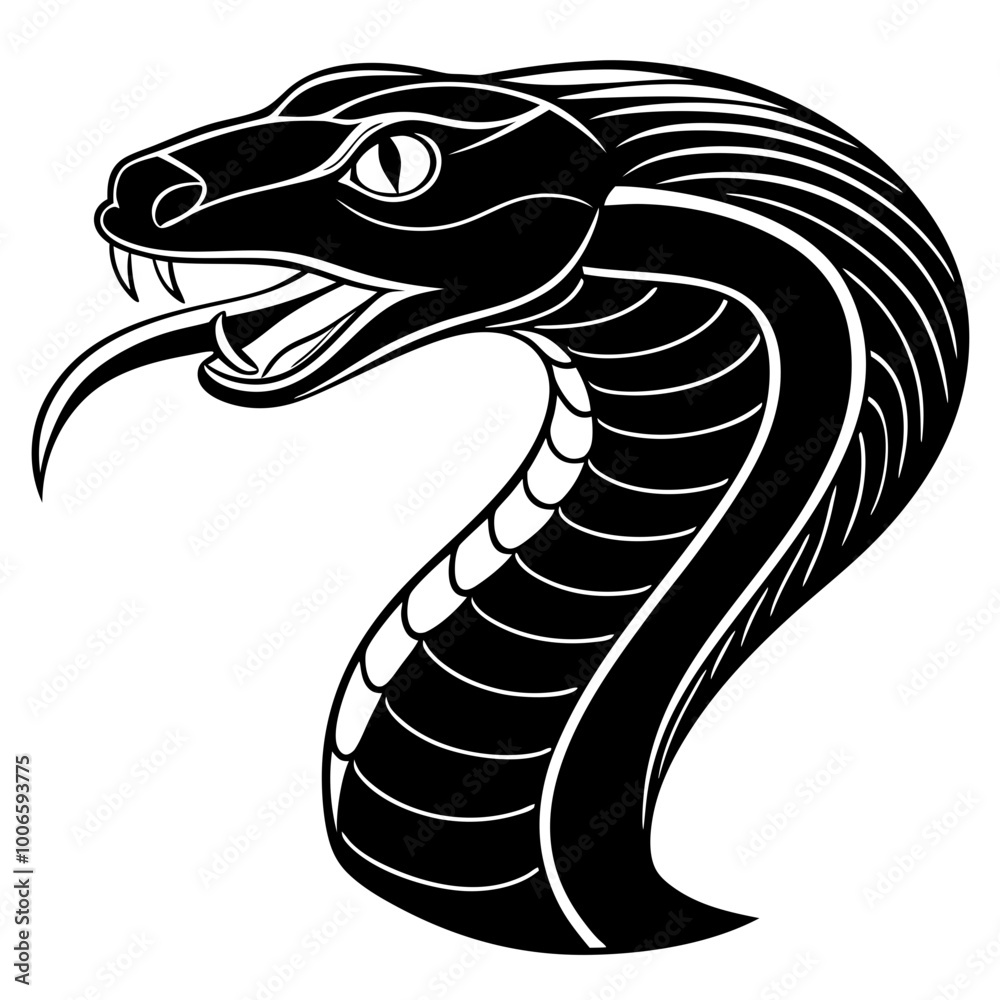 Fototapeta premium Stylish Minimal Snake Vector Illustration for Unique Artwork and Decor 