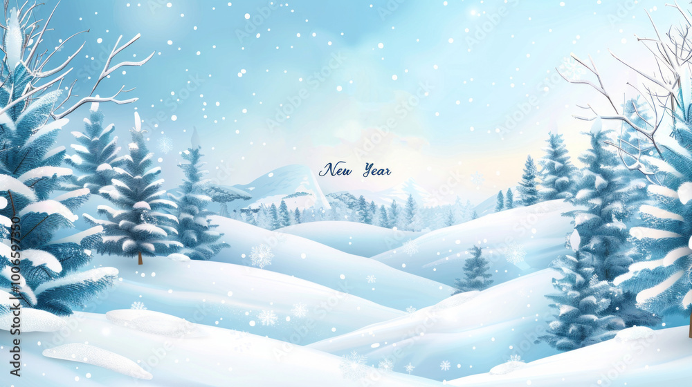 custom made wallpaper toronto digitalA snowy landscape with trees and mountains in the background