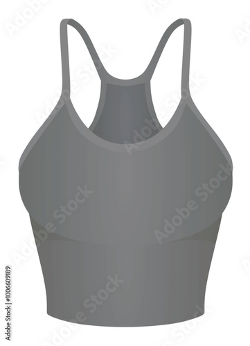 Grey woman top. vector illustration