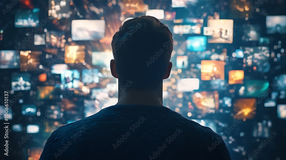 Man Overwhelmed by the Information Overload Man Overwhelmed by the Information Overload