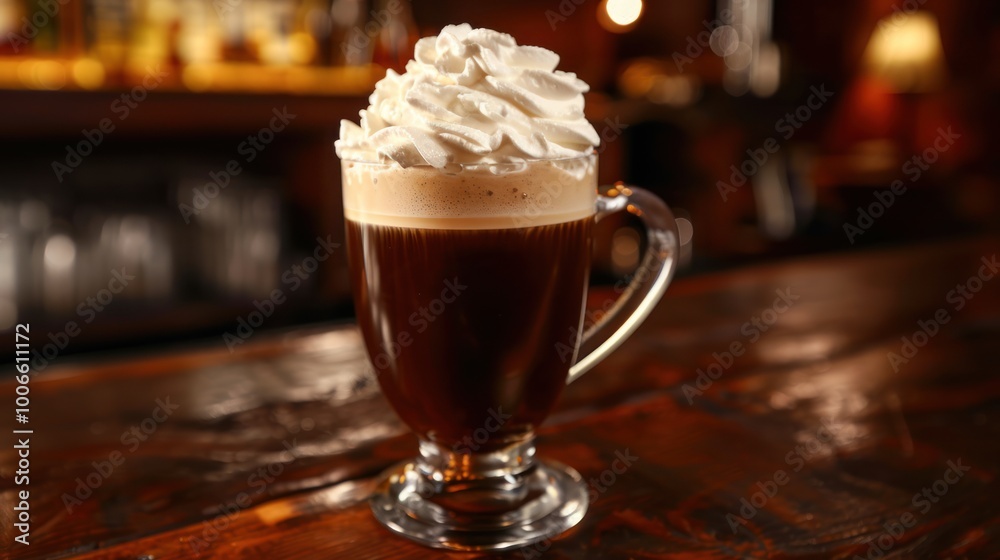 Coffee Drink with Whipped Cream Coffee Drink with Whipped Cream