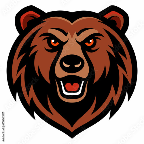 Grizzly Bear Mascot Logo Vector Illustration - SVG, Cricut, Cut Files, Graphic Design, T-Shirt Graphics