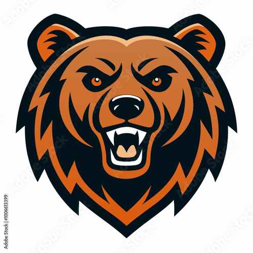 Grizzly Bear Mascot Logo Vector Illustration - SVG, Cricut, Cut Files, Graphic Design, T-Shirt Graphics