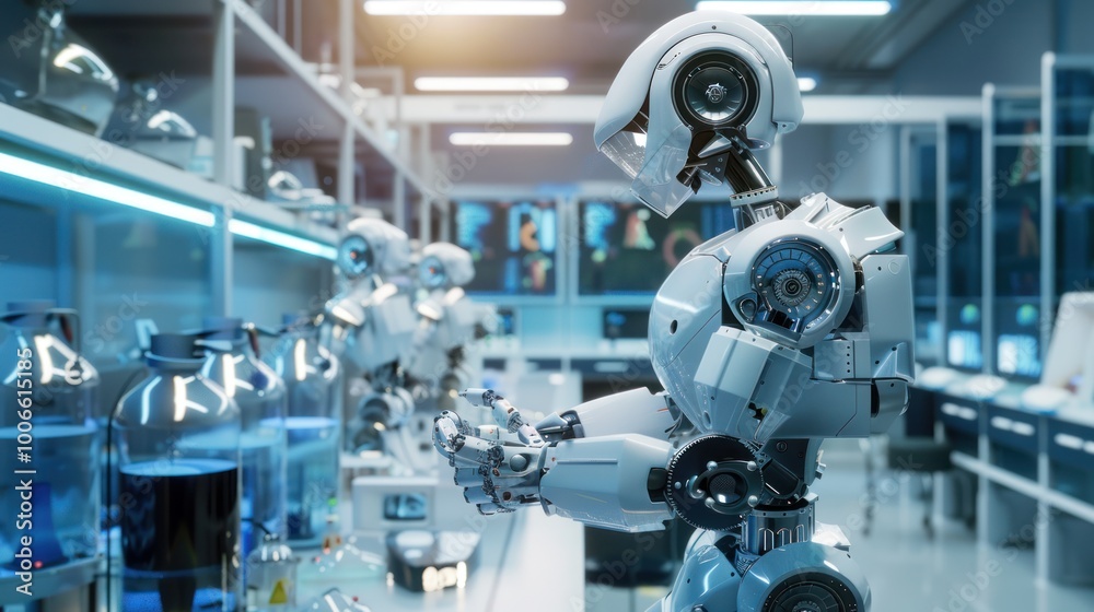 Robot in a laboratory Robot in a laboratory