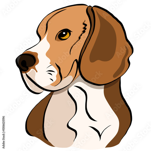 Adorable Beagle Vector Illustration - Playful and Friendly Dog Design