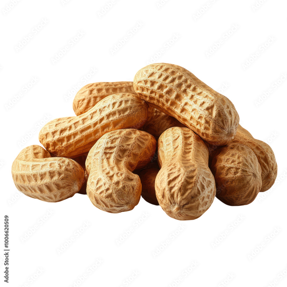 A Closeup of Peanuts Isolated on a Transparent Background A Closeup of Peanuts Isolated on a Transparent Background