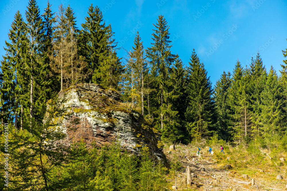 Herbstliche Wanderung durch den wunderschönen Thüringer Wald über den Kickelhahn bei Ilmenau - Thüringen - Deutschland