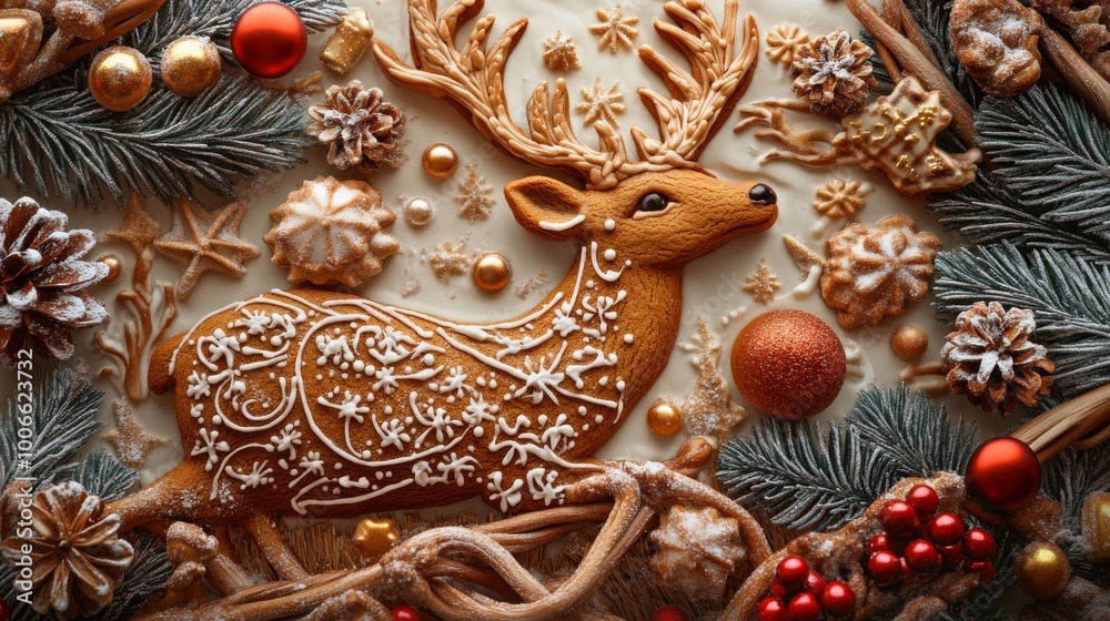 Сolorful Christmas animal shaped gingerbread Сolorful Christmas animal shaped gingerbread
