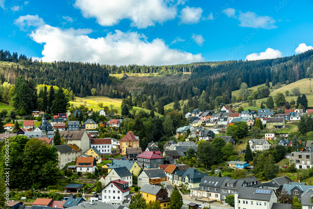Herbstliche Wanderung durch den wunderschönen Thüringer Wald über den Kickelhahn bei Ilmenau - Thüringen - Deutschland