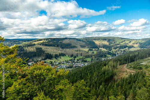 Herbstliche Wanderung durch den wunderschönen Thüringer Wald über den Kickelhahn bei Ilmenau - Thüringen - Deutschland