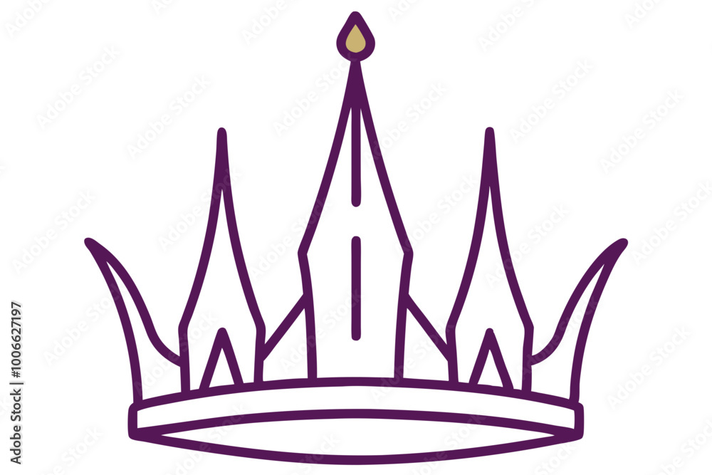Regal Crown with Talons Vector Illustration in Minimalist Outline Style
Regal Crown with Talons Vector Illustration in Minimalist Outline Style