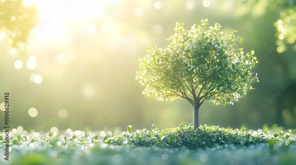 3D Abstract Tree with Leadership Symbols as Leaves on Soft Bokeh Background - Creative Illustration Symbolizing Growth, Responsibility, and Leadership for Business Advertisements 3D Abstract Tree with Leadership Symbols as Leaves on Soft Bokeh Background - Creative Illustration Symbolizing Growth, Responsibility, and Leadership for Business Advertisements