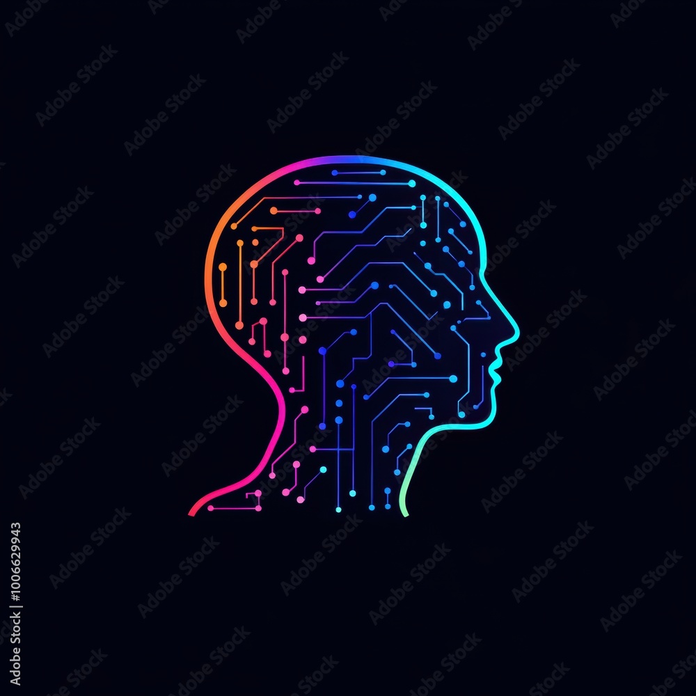 Striking AI Logo with Abstract and Eye-catching Patterns