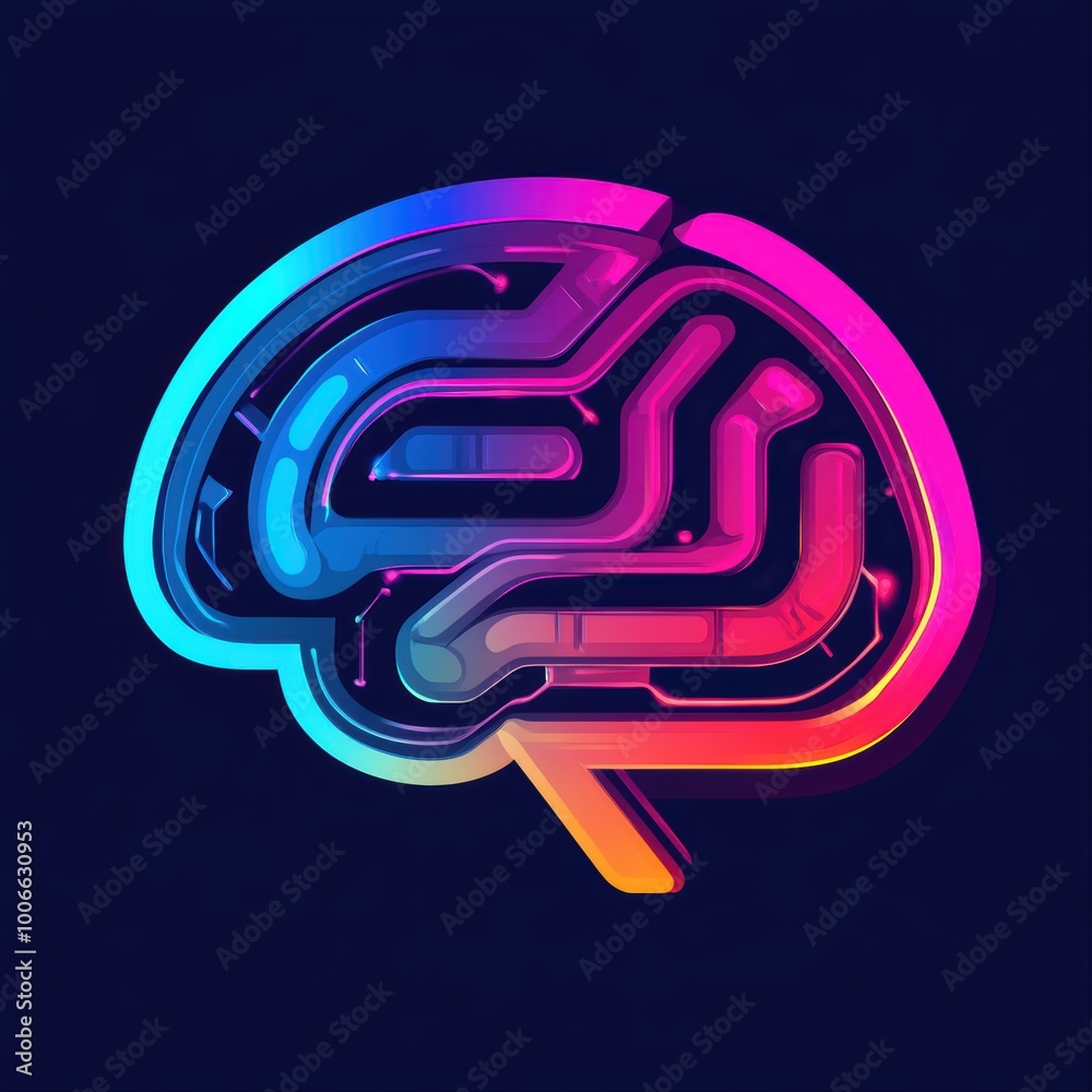 Obraz premium Striking Artificial Intelligence Logo Capturing The Spirit Of Innovation