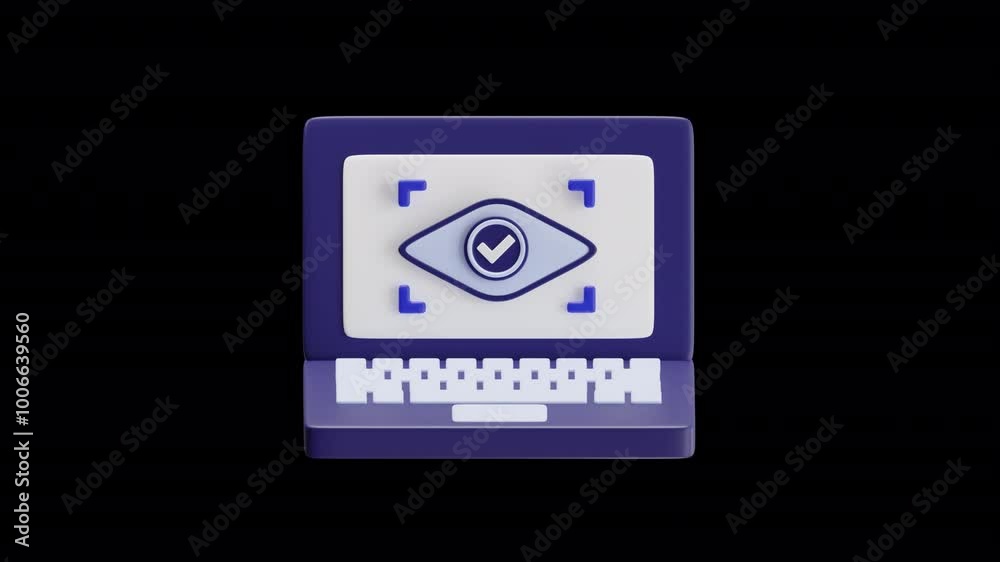3D Illustration of Laptop with Eye Checkmark Icon Animation
3D Illustration of Laptop with Eye Checkmark Icon Animation