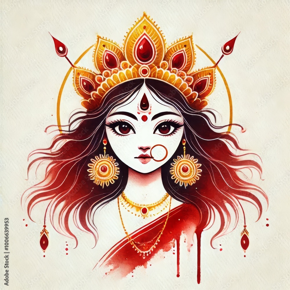 Indian Festival Navratri, Indian God shri Druga in Happy Durga Puja Subh Navratri Indian Festival Navratri, Indian God shri Druga in Happy Durga Puja Subh Navratri