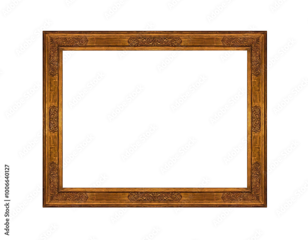 Antique picture frame isolated on white background. Antique picture frame isolated on white background.