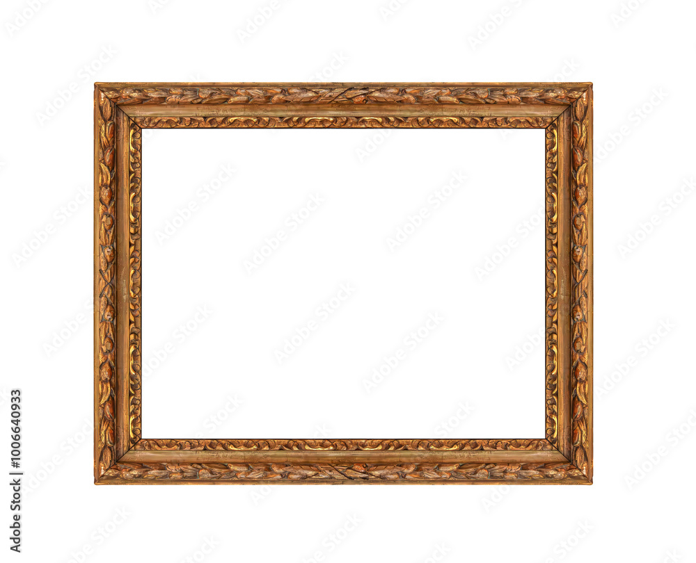 Antique picture frame isolated on white background. Antique picture frame isolated on white background.