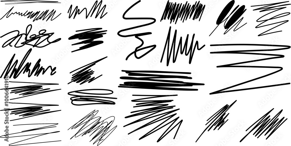 Collection of Sketchy Scribble Lines and Abstract Doodles, Random Line Art Elements, Rough Pen and Marker Sketch Vector for Artistic Backgrounds, Illustrations, and Creative Design Projects Collection of Sketchy Scribble Lines and Abstract Doodles, Random Line Art Elements, Rough Pen and Marker Sketch Vector for Artistic Backgrounds, Illustrations, and Creative Design Projects