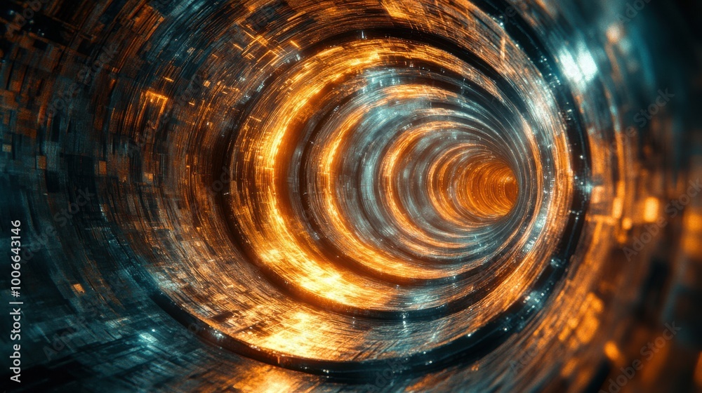Immersive tunnel design with glowing effects Immersive tunnel design with glowing effects